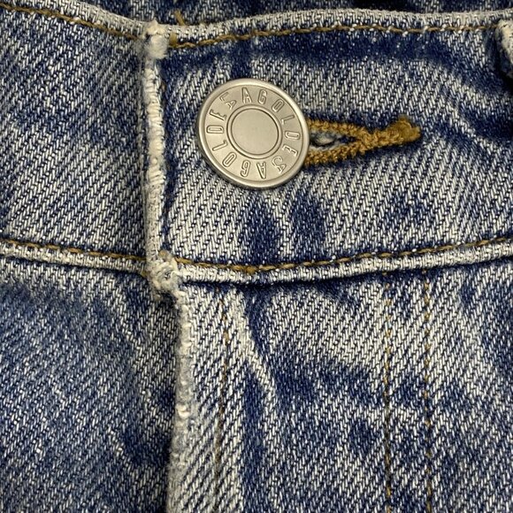 NEW AGOLDE Riley Long High Rise Straight Jeans • Size 25 • Quiver Distressed - Picture 10 of 11